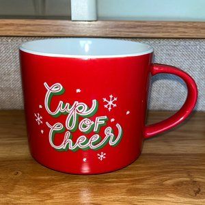 16 oz Holiday Home Cup of Cheer snowflakes Christmas ceramic holiday mug